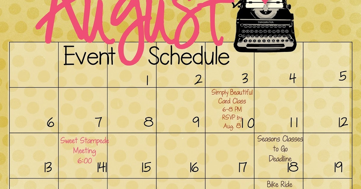 pink buckaroo designs august calendar of classes