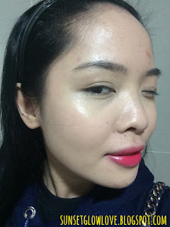 Laneige BB Cushion Pore Control full face swatch in fluorescent lighting