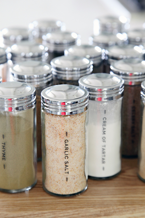 Labeling spice jars