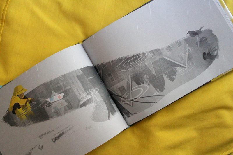 Books and Umbrellas Float by Daniel Miyares