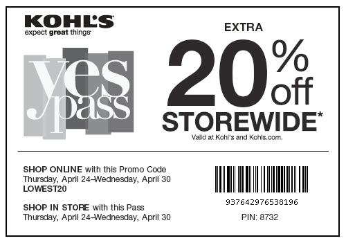 Kohl s Printable Coupon 20 Off Any Purchase Your Retail Helper