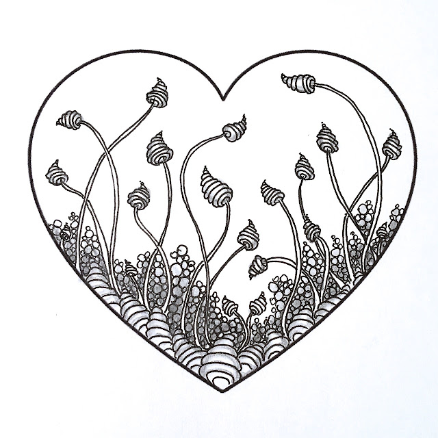 Zentangle Valentine's Heart Series Designs 2016 Always Choose the