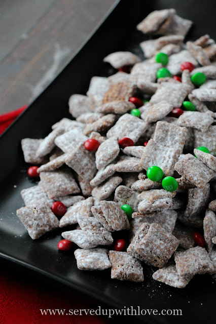 Christmas Muddy Buddies recipe from Served Up With Love