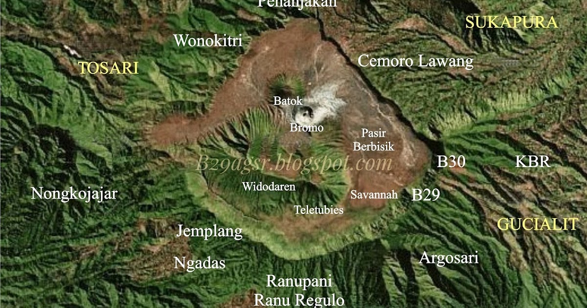 Bromo & East Java map