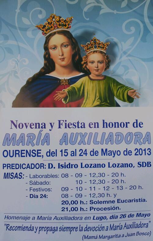 Vida Consagrada En Ourense Novena A MarÍa Auxiliadora