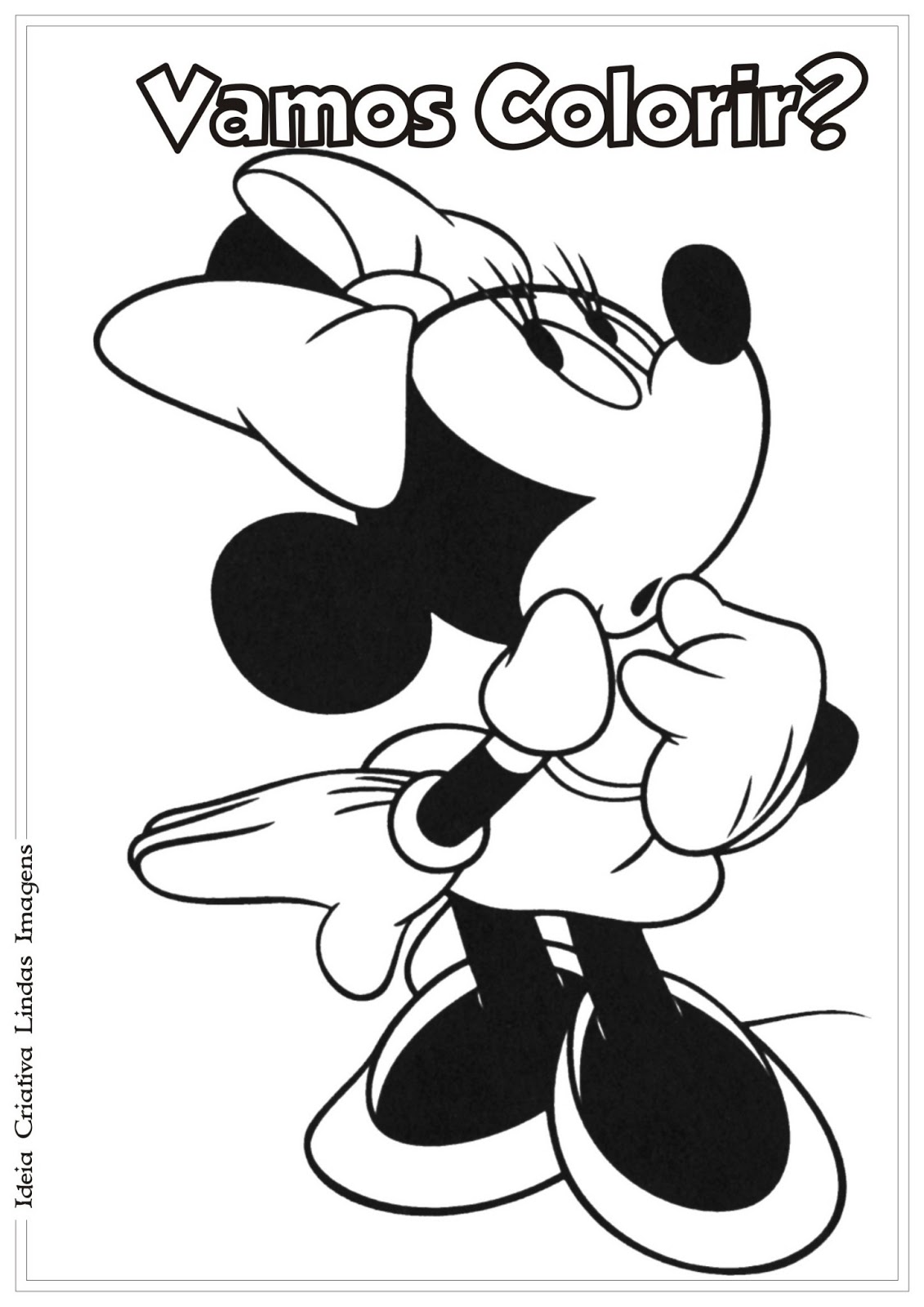 Desenho da Minnie para colorir