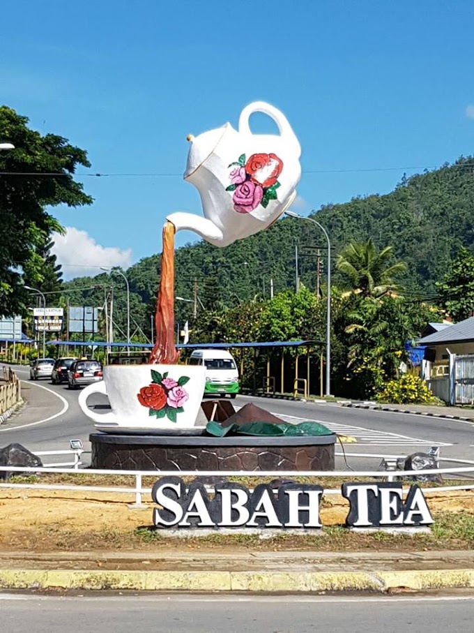 Tarikan Terbaru Replika Teko Sabah Tea Terapung di Ranau