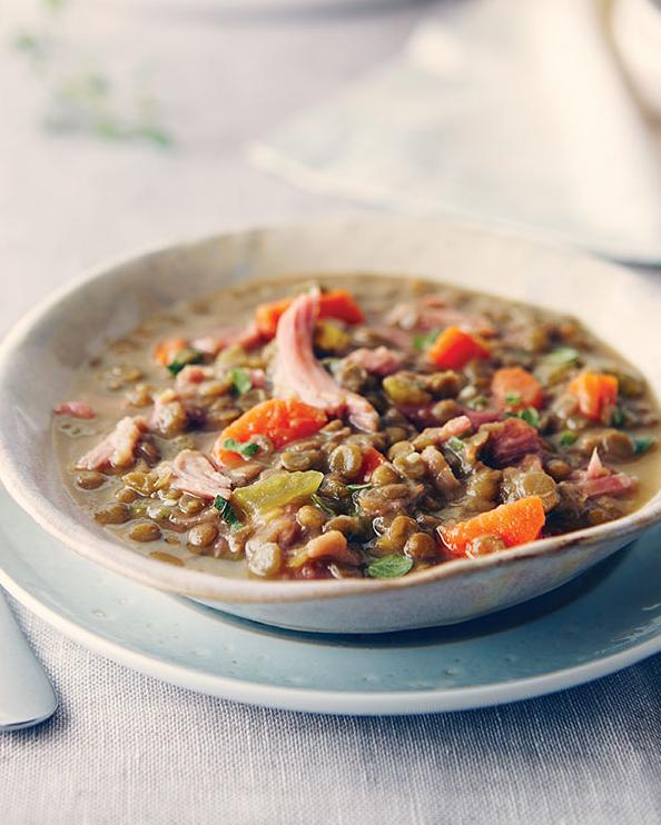 Food Recipes Mania HAM HOCK LENTIL SOUP
