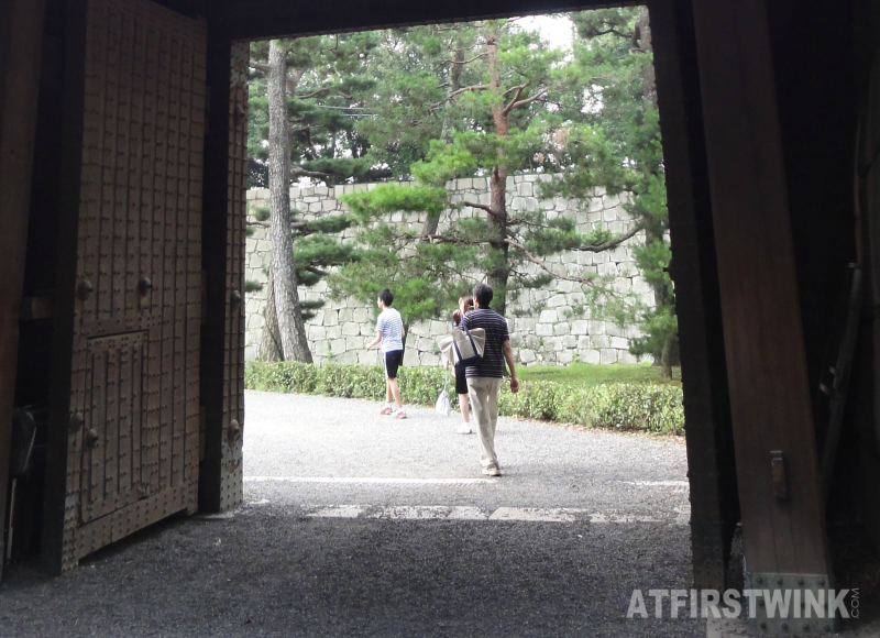 gate to Seiryu-en garden Nijo castle Kyoto Japan