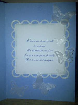 sympathy, card, inside, butterfly, Memory Box, Spellbinders, Lacey Squares