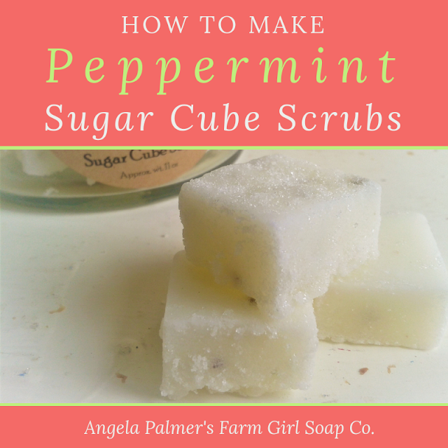 Learn how to make sugar scrub cubes with this easy DIY recipe. These peppermint sugar scrub cubes make sweet DIY Christmas gifts.