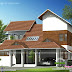 Modern mix sloped roof home