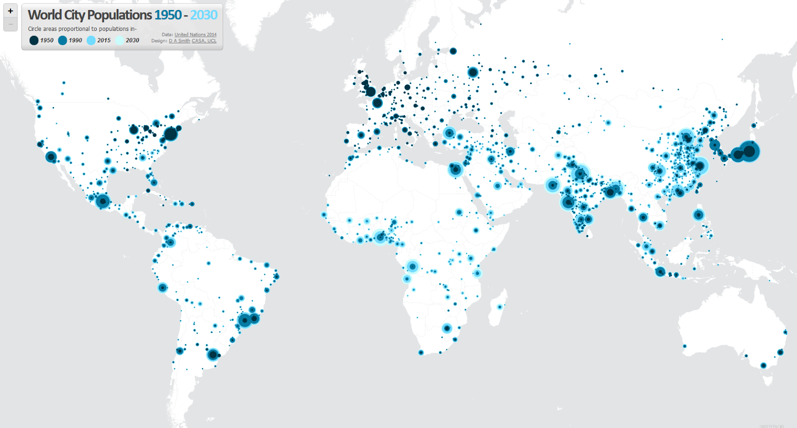 World City Populations 1950 2030 Vivid Maps