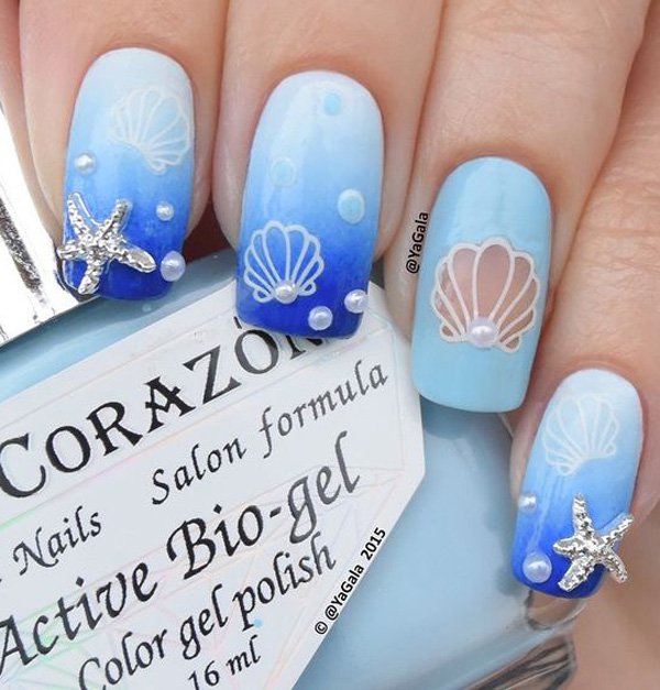 40+ Amazing Ocean Nail Art Ideas