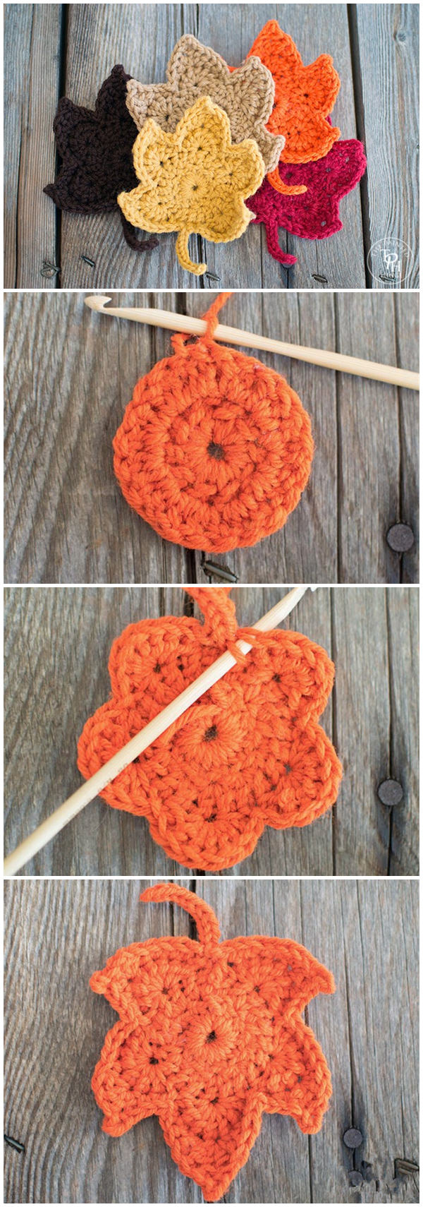 Fall Maple Leaves Free Crochet Pattern