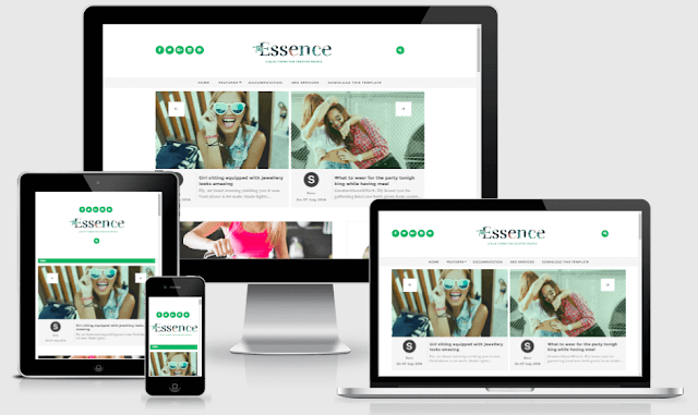 The Essence Responsive Modern and Clean Blogger Template Free Download