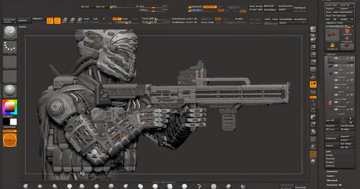 make a 3d render from an image zbrush