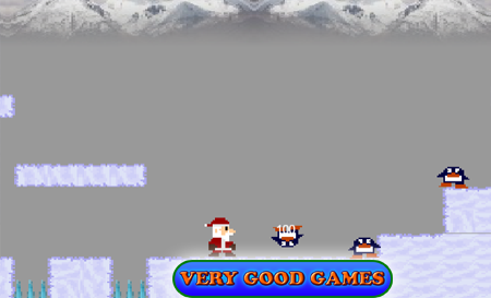 Free online Chrismas game Santastic Santa. Play the winter adventure of Santa on the gaming blog Very Good Games