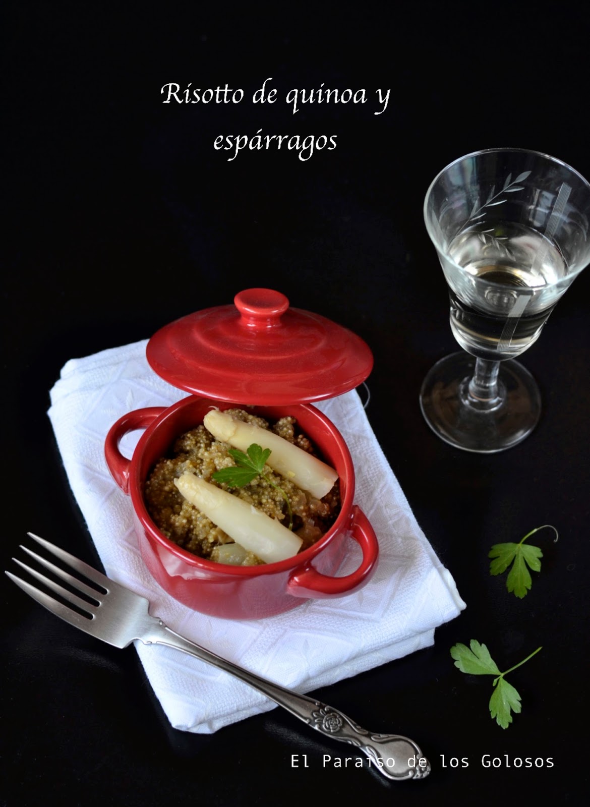 Paraiso RISOTTO DE QUINOA,BOLETUS Y ESPARRAGOS BLANCOS.