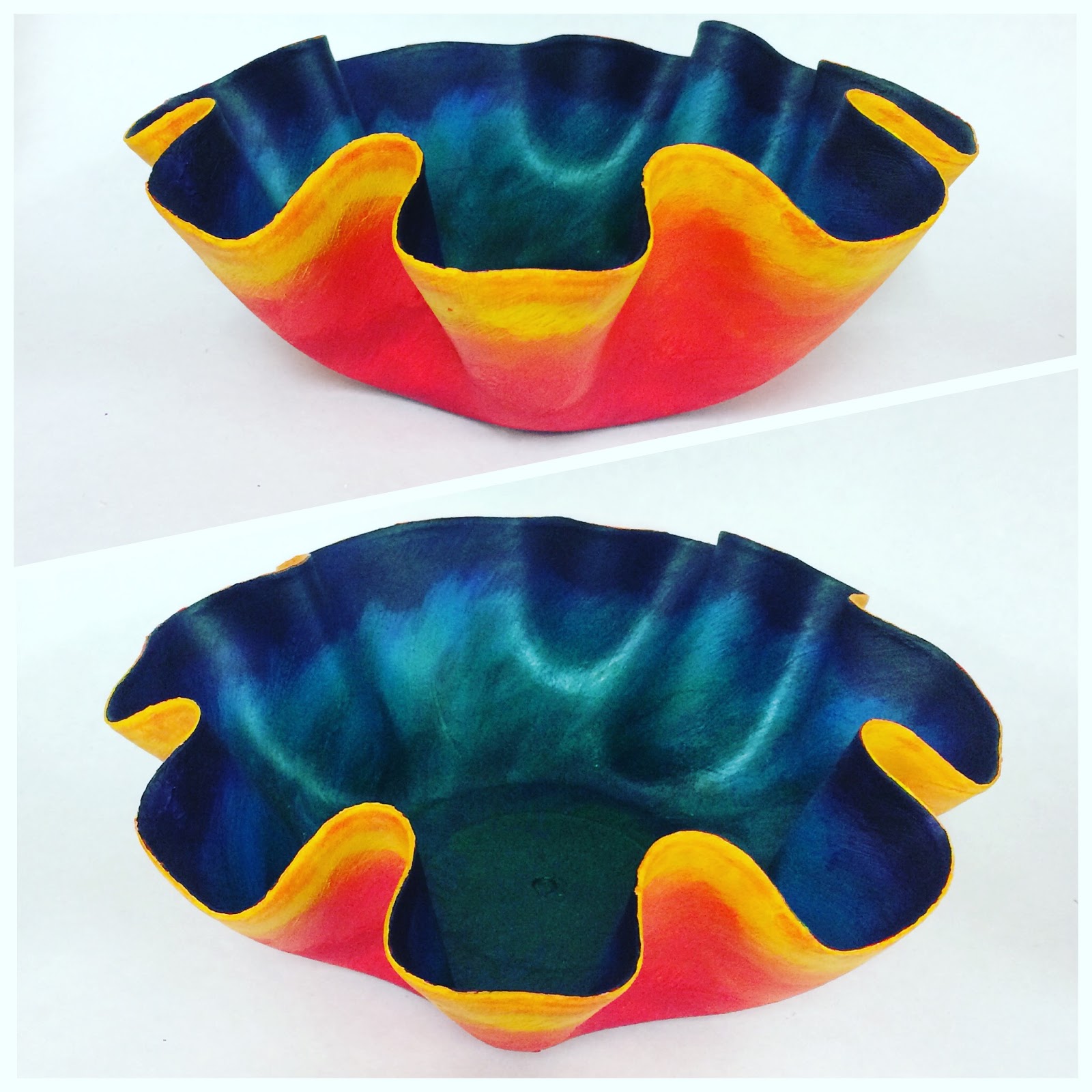 Art. Paper. Scissors. Glue! Painted Vinyl Record Bowls