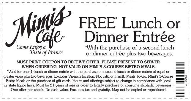 Mimis Cafe Printable Coupons May 2018 Info Printable Coupons 2018