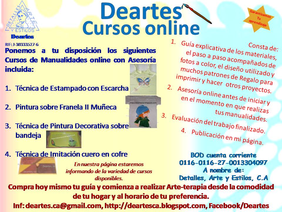 Detalles, y Estilos, C.A - Deartes: Curso de online con Asesoría de Deartes