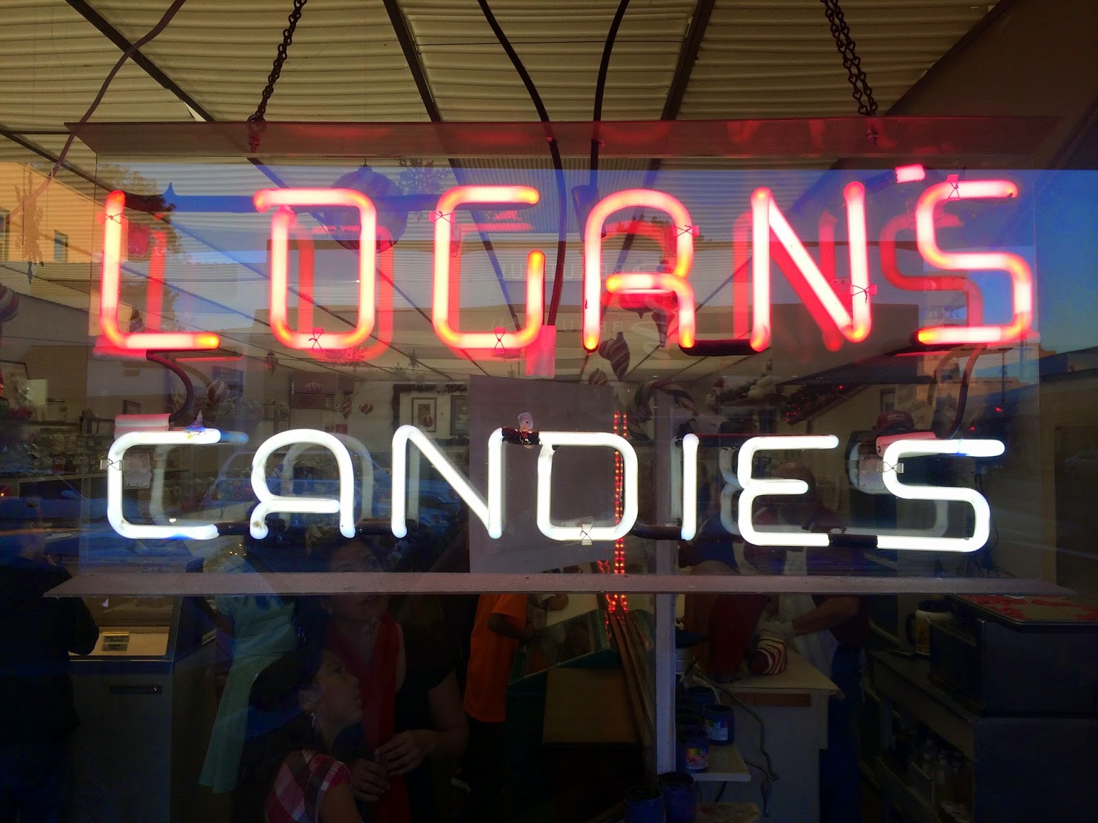 Babs and Gampy Logan's Candy Shop Home of the World's Largest Candy Cane