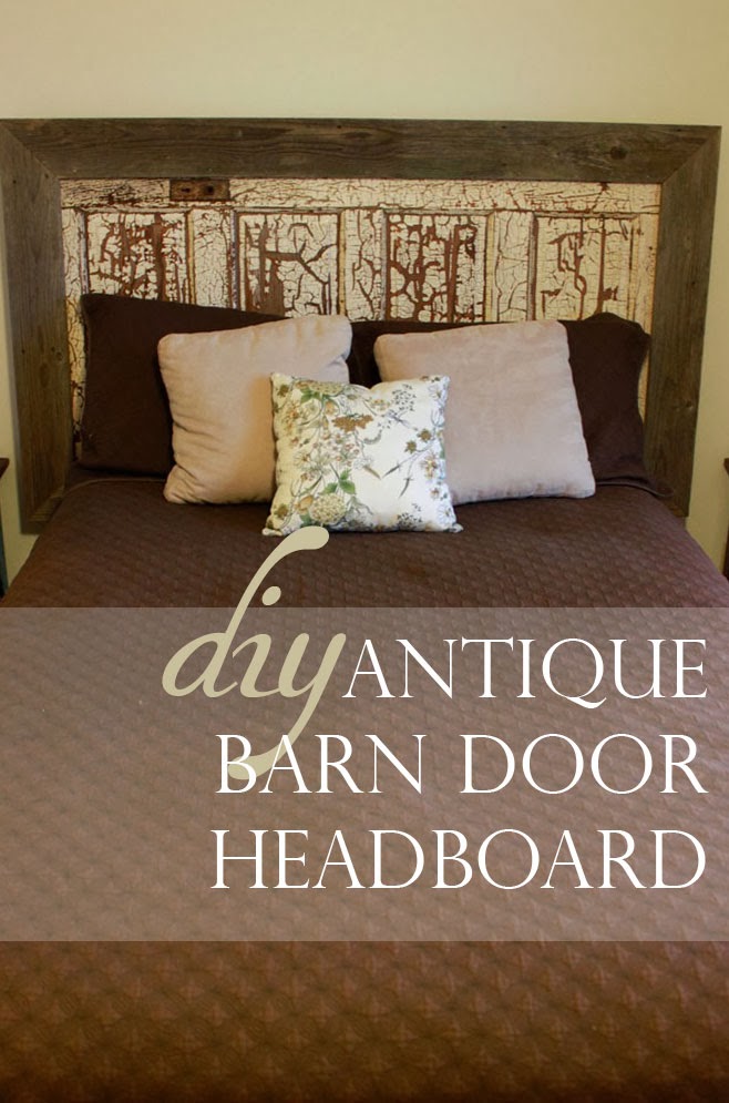 schätzli vintage blog DIY Antique Barn Door Headboard