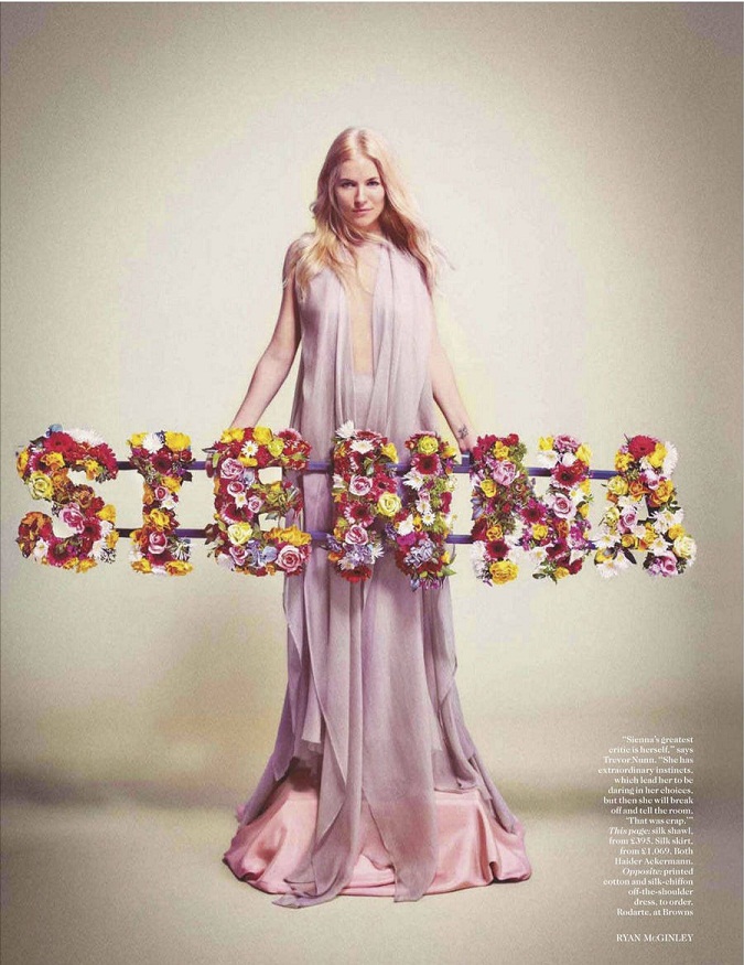 Sienna Miller poses for Vogue UK, April 2012