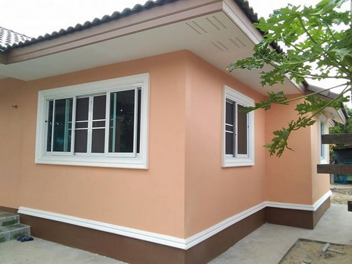 These three bungalow houses under 150 square meters of living space and consists of 2-3 bedrooms,1- 2 bathrooms, a living room, a kitchen and a terrace. The budget for the construction below 1,900,000 baht (excluding furniture) who is looking for a beautiful home idea, then try to think of these houses to be used before.
