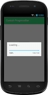 Hasil Widget ProgressBar Android Hasil Widget ProgressBar Android