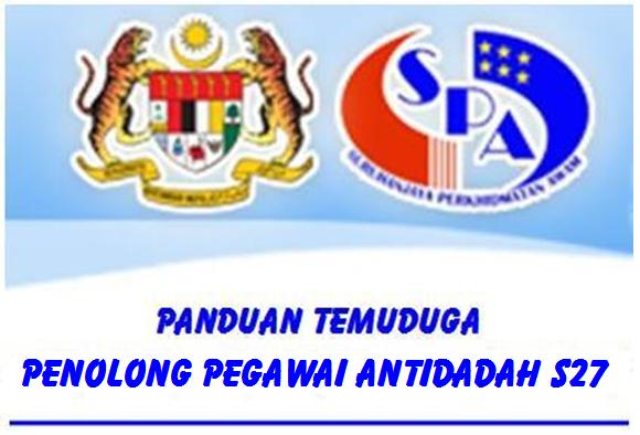 Penolong Pegawai Antidadah S27 Panduan Temuduga Penolong Pegawai Antidadah S27
