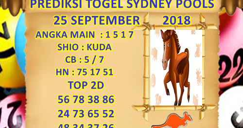 PREDIKSI TOGEL SYDNEY POOLS 25 SEPTEMBER 2018 LIPUTAN TOBA 4D