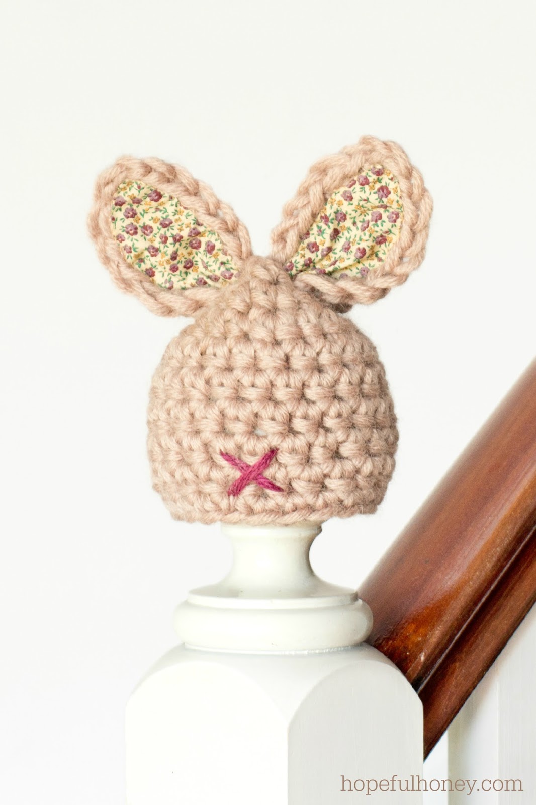Hopeful Honey Craft, Crochet, Create Newborn Bunny Hat Crochet Pattern