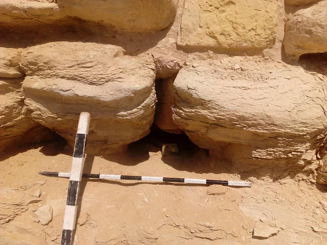 Osiris statuette discovered between blocks of Saqqara step pyramid Osiris statuette discovered between blocks of Saqqara step pyramid