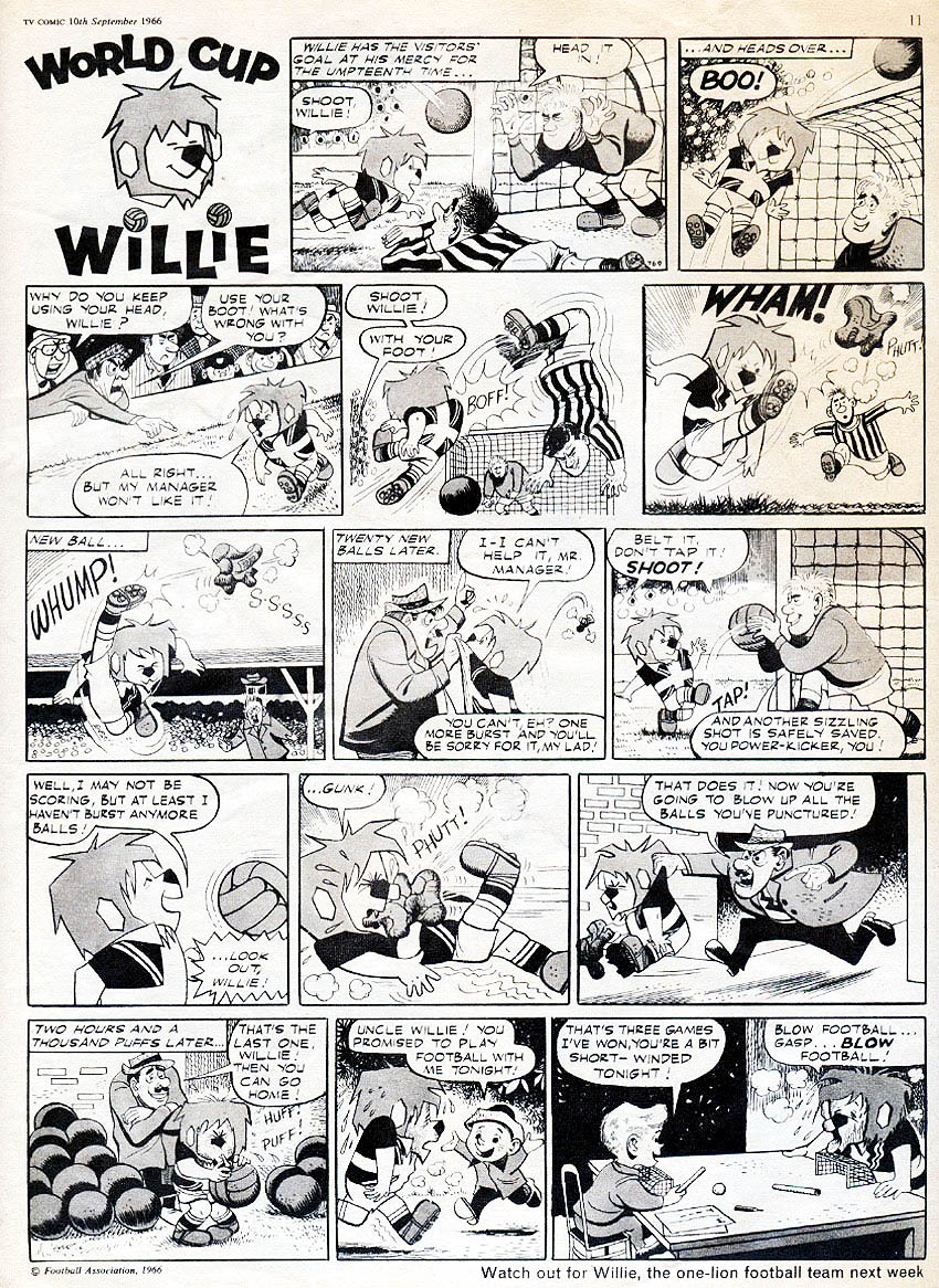 BLIMEY! The Blog of British Comics 50 years ago WORLD CUP WILLIE