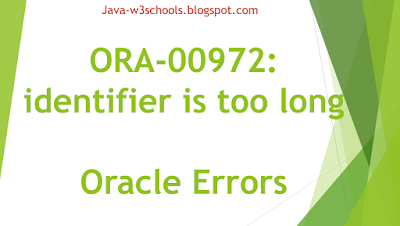 ORA-00972 identifier is too long