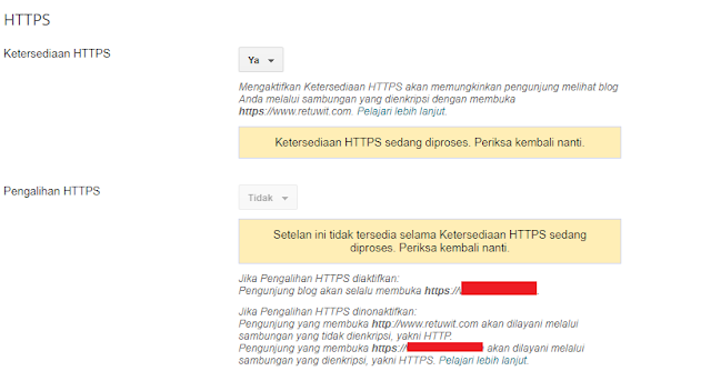 Cara Mengaktifkan Blogspot Custom Domain HTTPS, Biar Lebih Aman