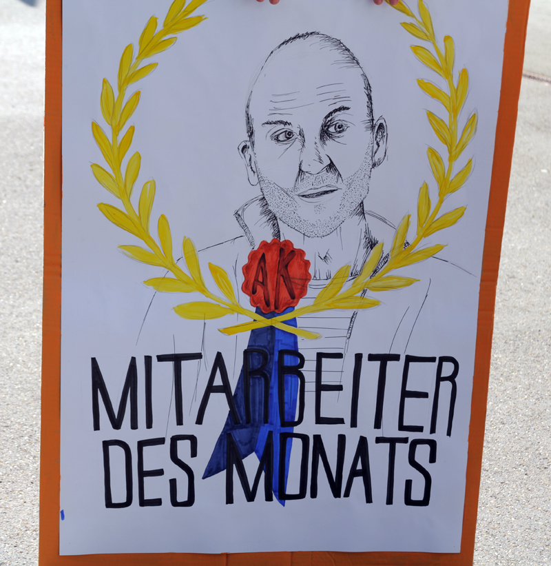 Mitarbeiter Des Monats Schild - Personalisierbare Auszeichnung Mit Fotoplatz