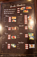 Sushi and Sashimi Menu and Prices of Bono Tei