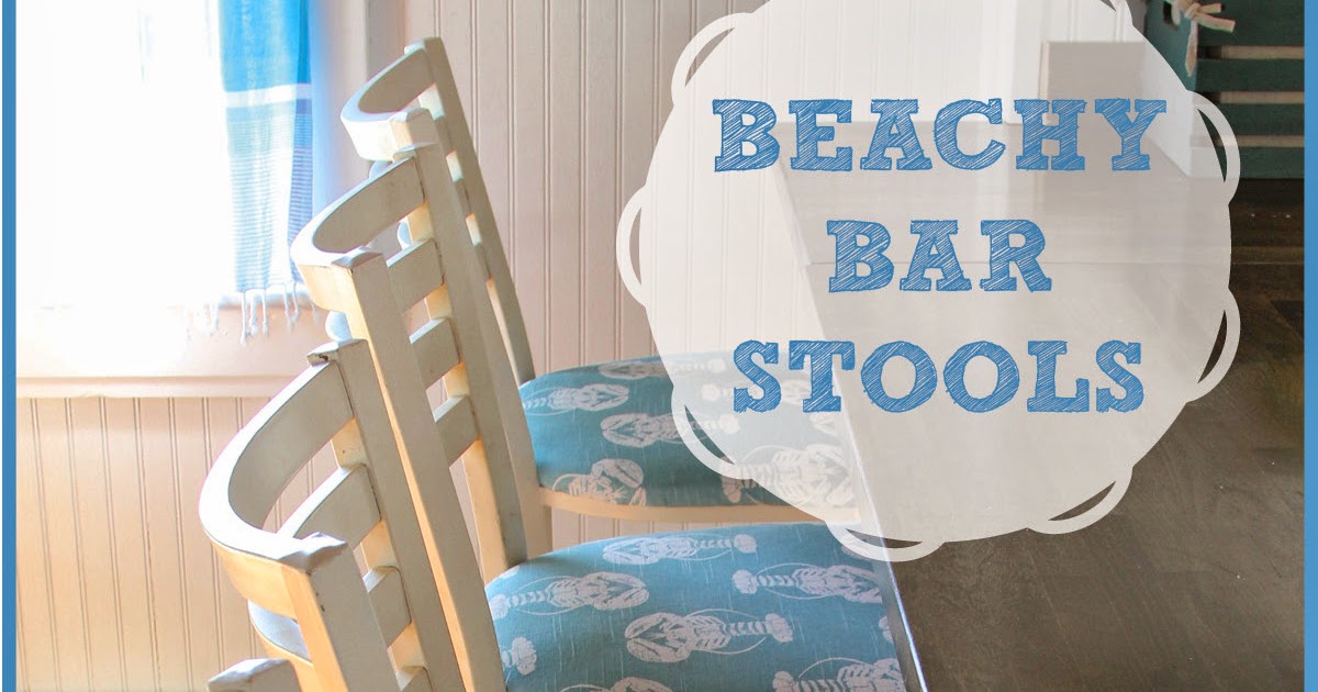 A Thrifter in Disguise DIY Beachy Bar Stool Tutorial