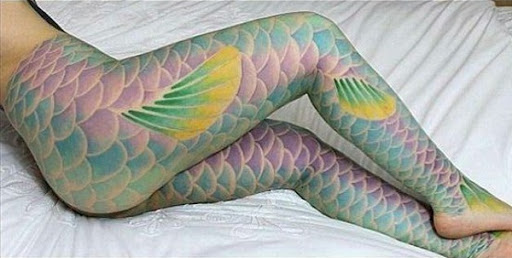 Sereia Perna Manga Tatuagens