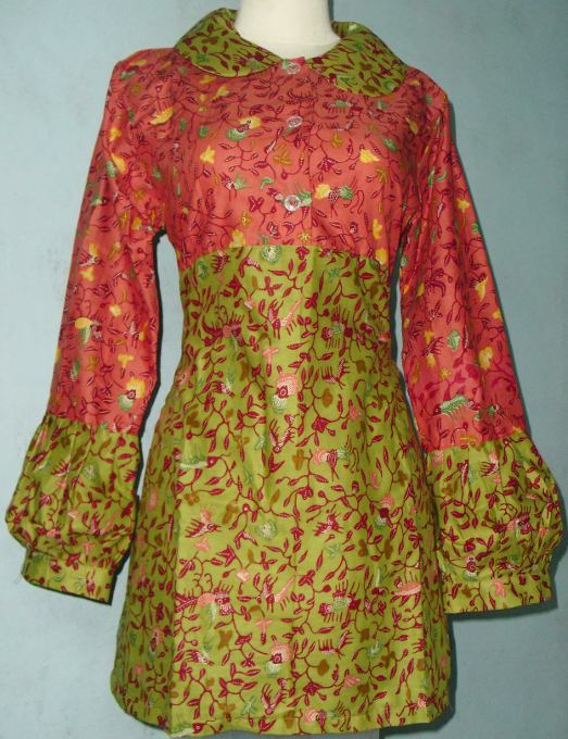Pix For Model Dress Batik  Kombinasi  