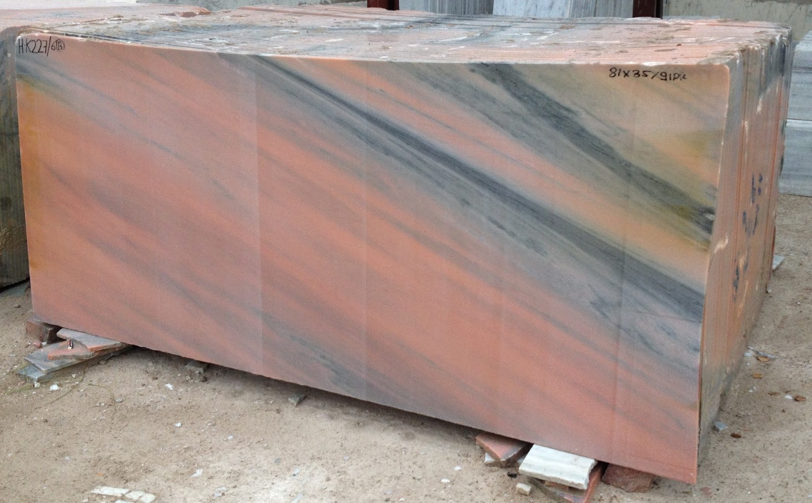 slip pink marble