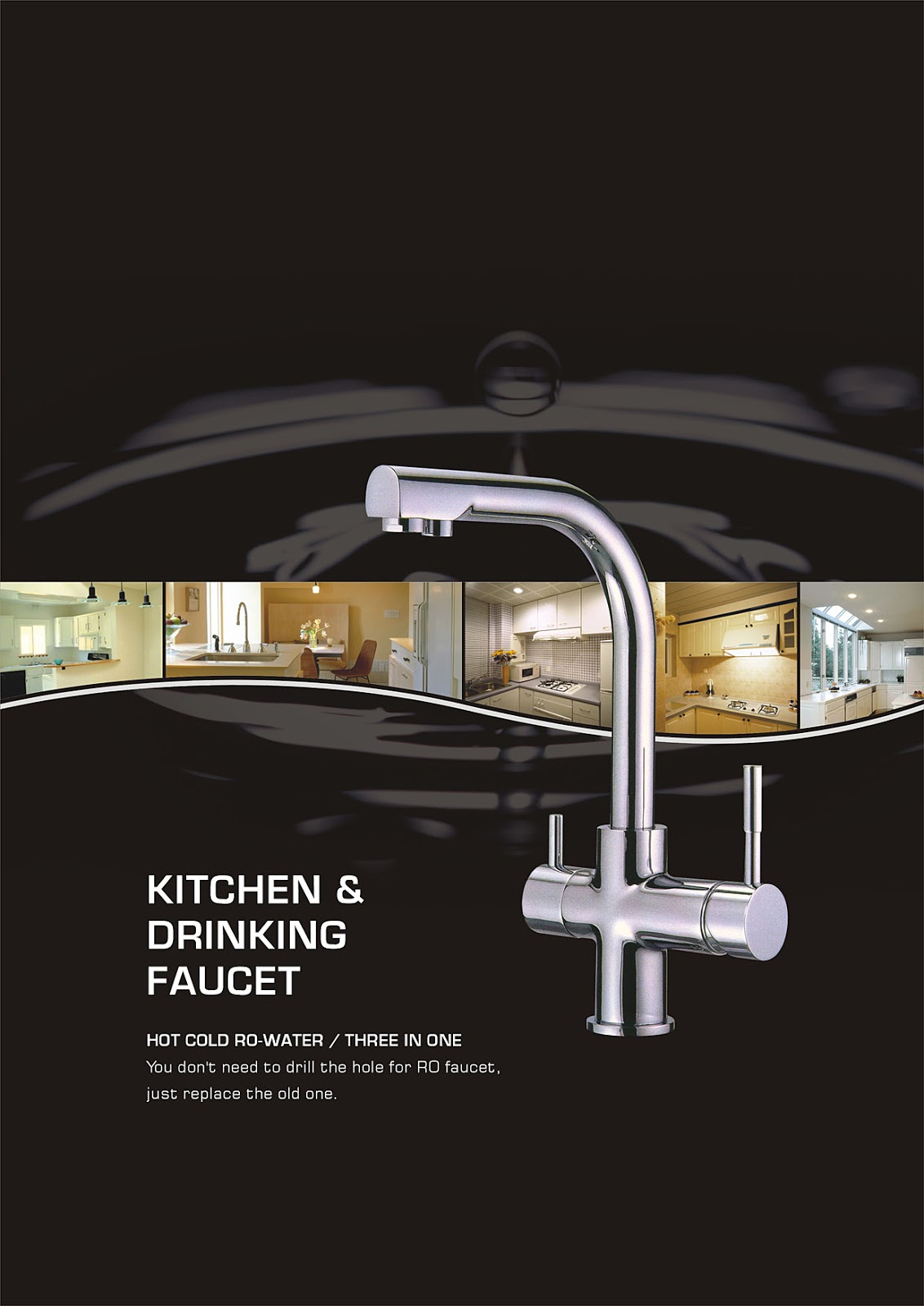 PurePro ® USA Kitchen & Drinking Faucet Part #208 Tree in One RO Faucet