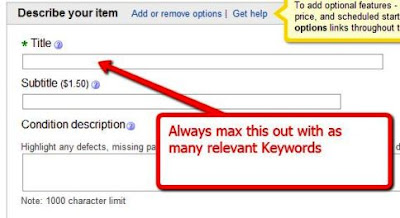 eBay Title Writing Tips eBay Title Writing Tips