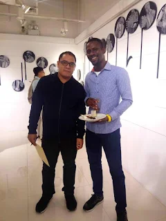 Nwobu Emeka Johnbosco Attends the Solo Exhibition of Choco Jerome at PASEO Gallery, Philippines