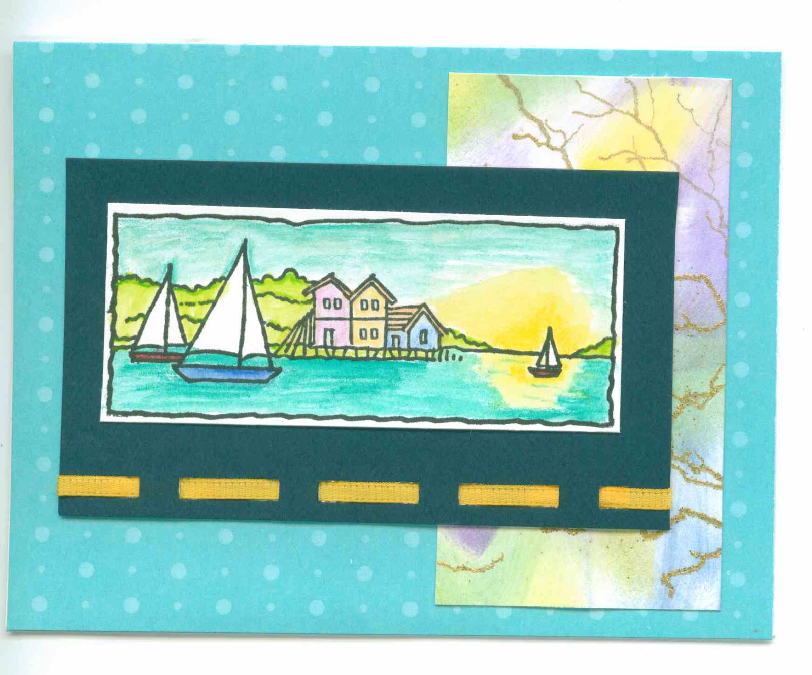 Crafting Heaven Sailboats and water coloring Cards.