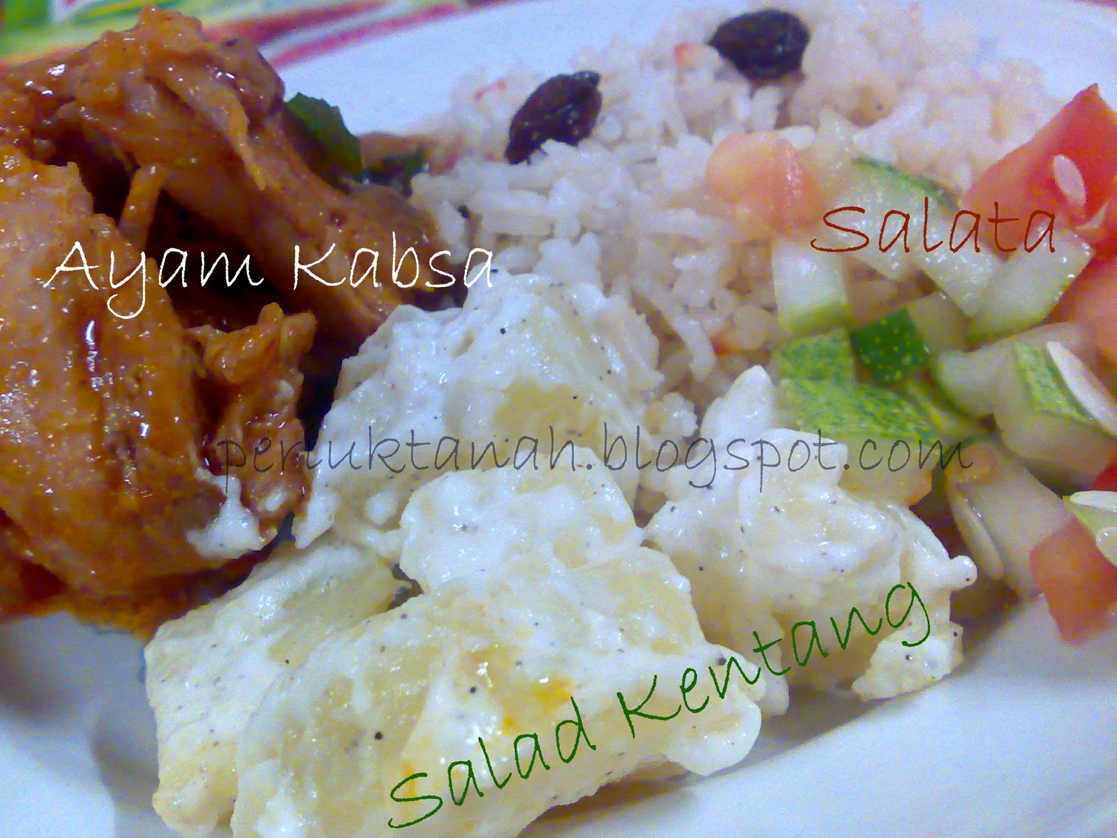 periuktanah: Salad Kentang..melengkapi hidangan Nasi Arab