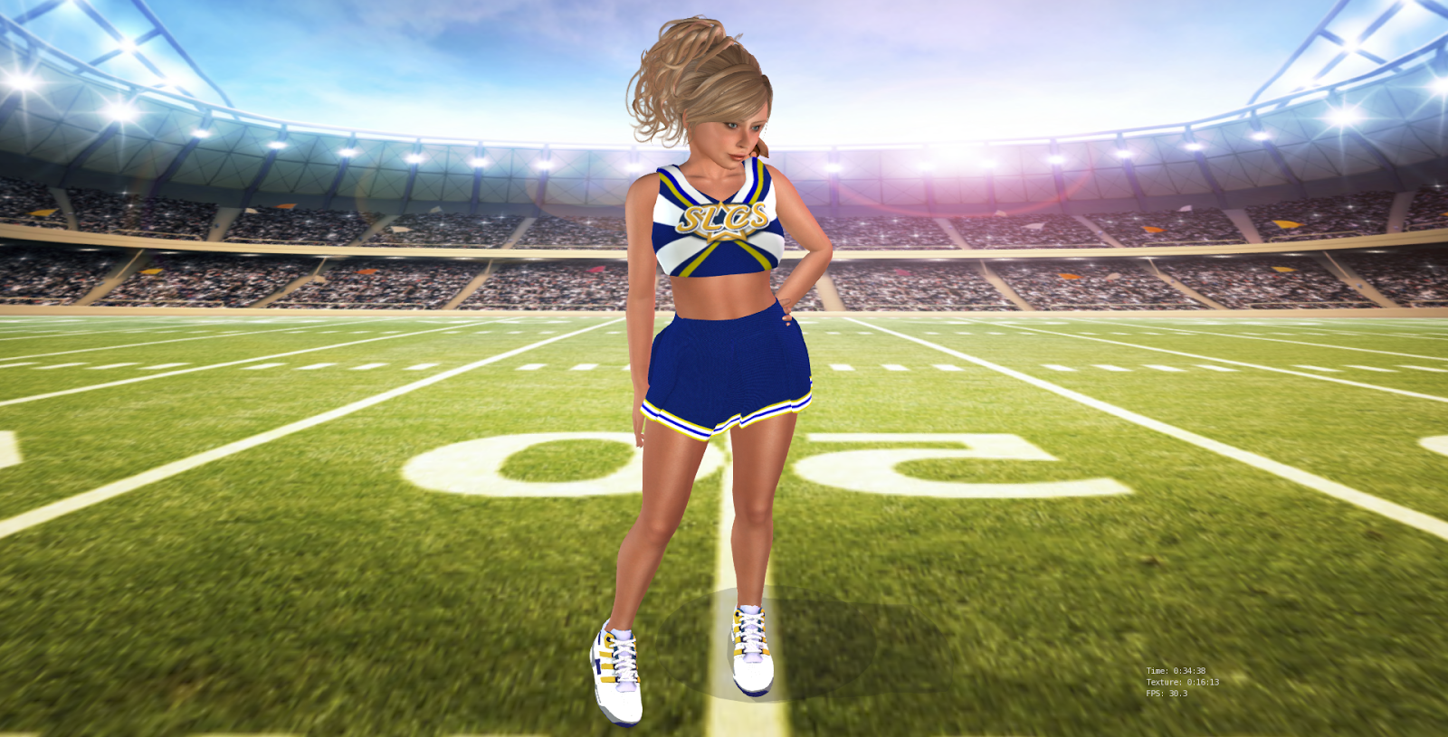 SLCS Unis & Gear Sunburst Cheerleading Uniform (MESH, croptop style